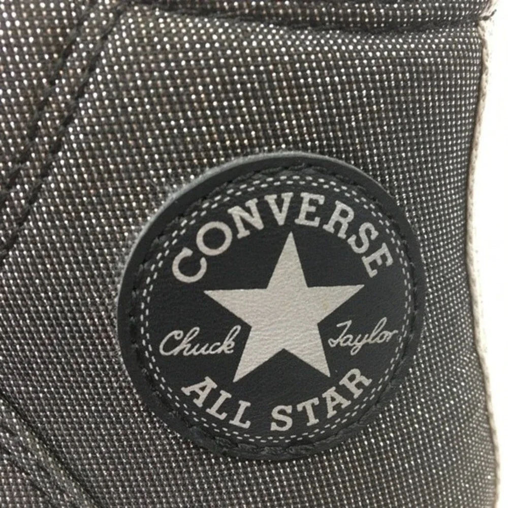 Converse Child's All Star Chuck Taylor Gray Sparkle Hi Tops 1.5